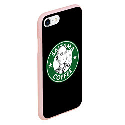 Чехол iPhone 7/8 матовый ONE-PUNCH MAN OK COFFEE, цвет: 3D-светло-розовый — фото 2