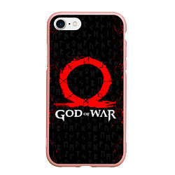 Чехол iPhone 7/8 матовый GOD OF WAR КРАТОС ЛОГО