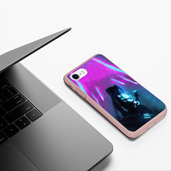 Чехол iPhone 7/8 матовый LEAGUE OF LEGENDS, ДЖИНКС, цвет: 3D-светло-розовый — фото 2