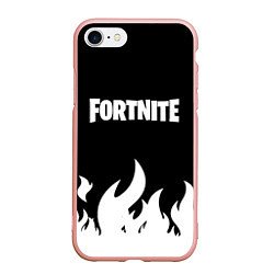 Чехол iPhone 7/8 матовый Fortnite Огонь
