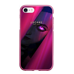 Чехол iPhone 7/8 матовый ArcaneДжинкc, цвет: 3D-малиновый