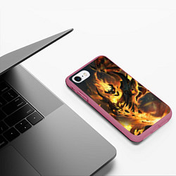 Чехол iPhone 7/8 матовый DOTA 2 SHADOW FIEND ТЕНЬ, цвет: 3D-малиновый — фото 2