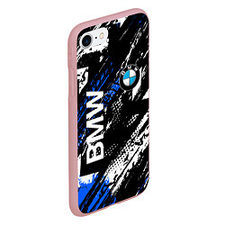 Чехол iPhone 7/8 матовый BMW следы от шин, цвет: 3D-баблгам — фото 2