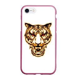 Чехол iPhone 7/8 матовый Тигр с классным и уникальным дизайном в крутом сти