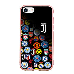 Чехол iPhone 7/8 матовый JUVENTUS LOGOBOMBING SPORT