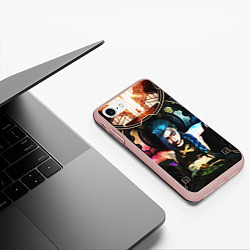 Чехол iPhone 7/8 матовый ARCANE JINX ОБЛОЖКА LEAGUE OF LEGENDS, цвет: 3D-светло-розовый — фото 2