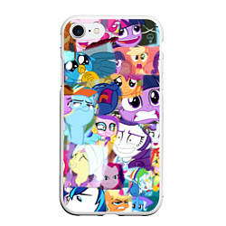 Чехол iPhone 7/8 матовый My Little Pony Персонажи