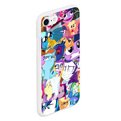 Чехол iPhone 7/8 матовый My Little Pony Персонажи, цвет: 3D-белый — фото 2