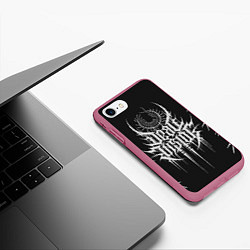Чехол iPhone 7/8 матовый Dead Inside Мрак, цвет: 3D-малиновый — фото 2