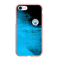Чехол iPhone 7/8 матовый Manchester City голубая форма