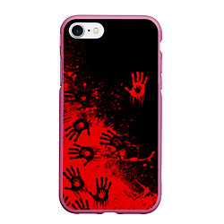 Чехол iPhone 7/8 матовый Death Stranding Отпечаток рук паттерн
