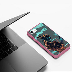 Чехол iPhone 7/8 матовый Дестени 2 арт, цвет: 3D-малиновый — фото 2