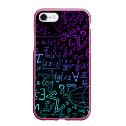 Чехол iPhone 7/8 матовый НЕОНОВЫЕ ФОРМУЛЫ NEON FORMULAS, цвет: 3D-малиновый