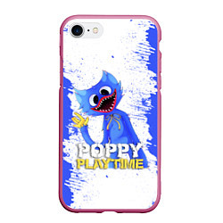 Чехол iPhone 7/8 матовый POPPY PLAYTIME - ХАГГИ ВАГГИ ПРИВЕТ, цвет: 3D-малиновый