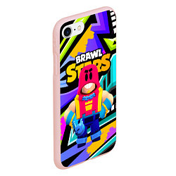 Чехол iPhone 7/8 матовый GROM BRAWL STARS ГРОМ БРАВЛЫ, цвет: 3D-светло-розовый — фото 2