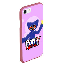 Чехол iPhone 7/8 матовый POPPY PLAYTIME ИГРА ПОППИ ПЛЕЙТАЙМ ХАГГИ ВАГГИ, цвет: 3D-малиновый — фото 2