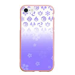 Чехол iPhone 7/8 матовый GENSHIN IMPACT SYMBOL PATTERN SAKURA САКУРА