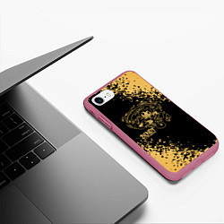 Чехол iPhone 7/8 матовый Bendy and the ink machine - Выкрутасы, цвет: 3D-малиновый — фото 2