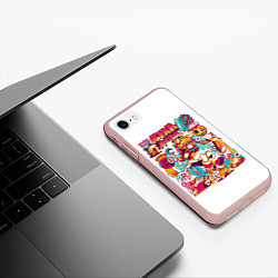 Чехол iPhone 7/8 матовый Sailor Meow Sailor Moon, цвет: 3D-светло-розовый — фото 2