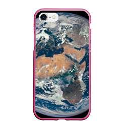 Чехол iPhone 7/8 матовый Третья планета от Солнца Земля, цвет: 3D-малиновый