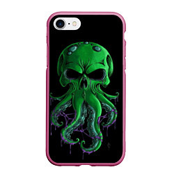 Чехол iPhone 7/8 матовый 3D морской житель, цвет: 3D-малиновый