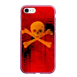 Чехол iPhone 7/8 матовый Пиратский шум, цвет: 3D-малиновый