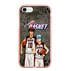 Чехол iPhone 7/8 матовый Kuroko no Basket, Kagami Taiga Kuroko Tetsuya