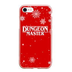 Чехол iPhone 7/8 матовый ГАЧИМУЧИ DUNGEON MASTER НОВОГОДНИЙ, цвет: 3D-светло-розовый