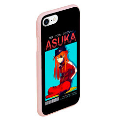 Чехол iPhone 7/8 матовый Asuka - Neon Genesis Evangelion, цвет: 3D-светло-розовый — фото 2