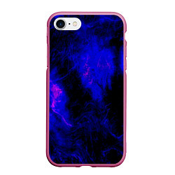 Чехол iPhone 7/8 матовый Purple Tie-Dye, цвет: 3D-малиновый