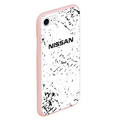 Чехол iPhone 7/8 матовый Nissan ниссан, цвет: 3D-светло-розовый — фото 2