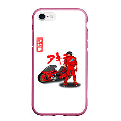 Чехол iPhone 7/8 матовый Эпичный Сётаро - Akira, цвет: 3D-малиновый