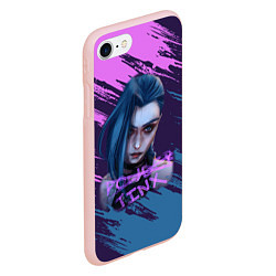 Чехол iPhone 7/8 матовый ARCANE League Of Legends JINX, цвет: 3D-светло-розовый — фото 2