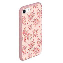 Чехол iPhone 7/8 матовый Нежные цветы и листья, цвет: 3D-баблгам — фото 2