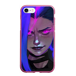 Чехол iPhone 7/8 матовый League Of Legends Arcane ДЖИНКС Jinx Powder