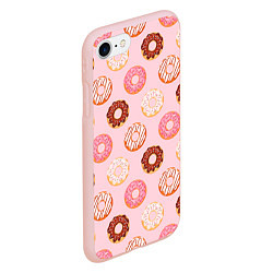 Чехол iPhone 7/8 матовый Pink donuts, цвет: 3D-светло-розовый — фото 2