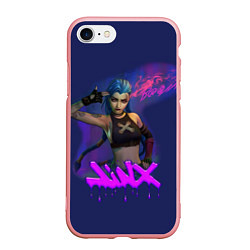 Чехол iPhone 7/8 матовый League Of Legends Arcane JINX BOOM, цвет: 3D-баблгам