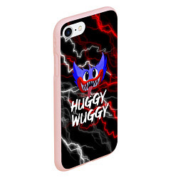 Чехол iPhone 7/8 матовый Huggy Wuggy - Молния с грозой, цвет: 3D-светло-розовый — фото 2