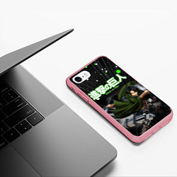 Чехол iPhone 7/8 матовый Levi Атака Титанов В атаке, цвет: 3D-баблгам — фото 2