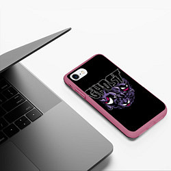 Чехол iPhone 7/8 матовый Призрачные покемоны, цвет: 3D-малиновый — фото 2