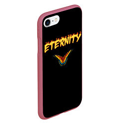 Чехол iPhone 7/8 матовый Eternity бабочка, цвет: 3D-малиновый — фото 2