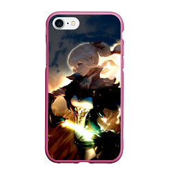 Чехол iPhone 7/8 матовый Genshin Impact Топ, цвет: 3D-малиновый