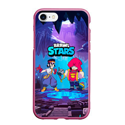 Чехол iPhone 7/8 матовый GROM FANG BRAWL STARS, цвет: 3D-малиновый