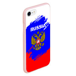 Чехол iPhone 7/8 матовый Russia Геометрия, цвет: 3D-светло-розовый — фото 2