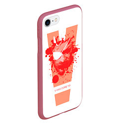 Чехол iPhone 7/8 матовый Снейк 5, цвет: 3D-малиновый — фото 2