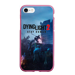 Чехол iPhone 7/8 матовый Dying Light: Stay Human, цвет: 3D-малиновый