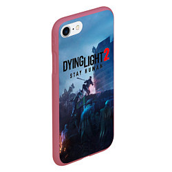 Чехол iPhone 7/8 матовый Dying Light: Stay Human, цвет: 3D-малиновый — фото 2