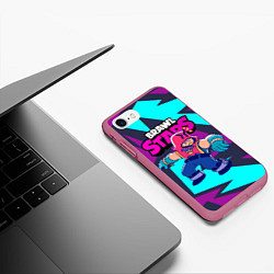 Чехол iPhone 7/8 матовый ГРОМ GROM БРАВЛ СТАРС, цвет: 3D-малиновый — фото 2