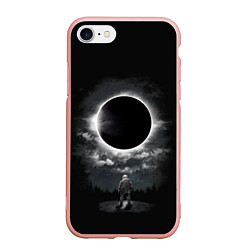 Чехол iPhone 7/8 матовый Затмение Eclipse, цвет: 3D-светло-розовый