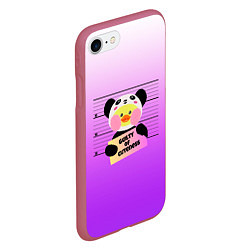 Чехол iPhone 7/8 матовый Лалафанфан виновна в милоте, цвет: 3D-малиновый — фото 2